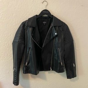 Topshop Leather Moto Jacket
